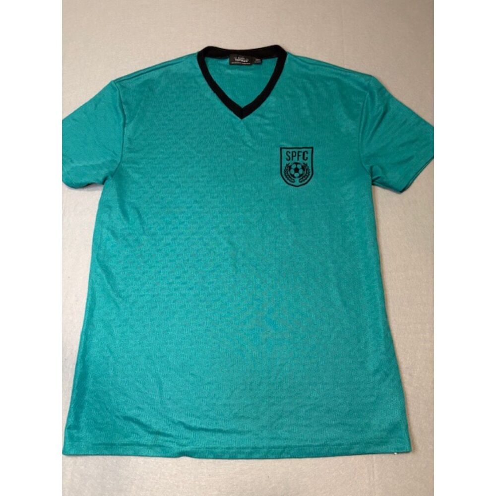 Topman Mens XXL V Neck Soccer Jersey Sao Paulo Football Club